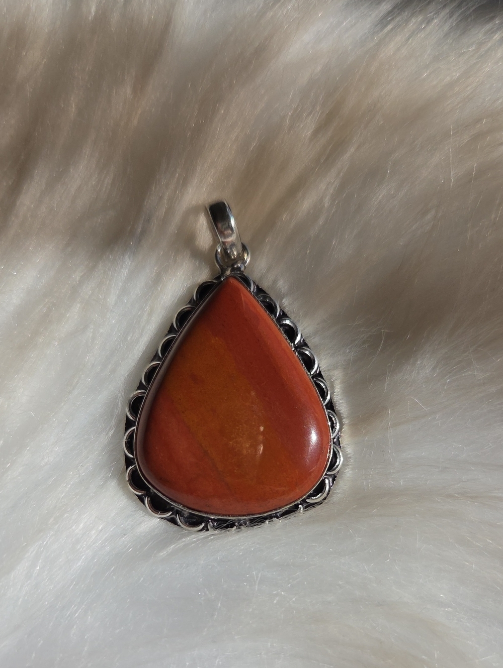 Spiny Oyster Silver Plated 925 Gemstone Necklace Pendant